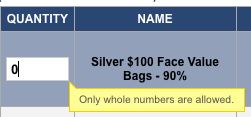 qTip screenshot for jQuery Integer Only Text Input Boxes
